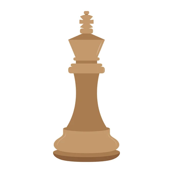 Icono de pieza de ajedrez rey aislado — Archivo Imágenes Vectoriales