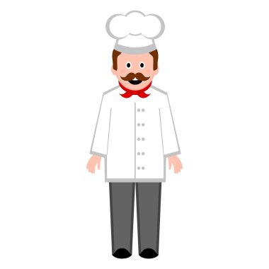 İzole erkek Şef simgesi