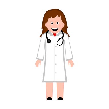 İzole kadın doktor simgesi
