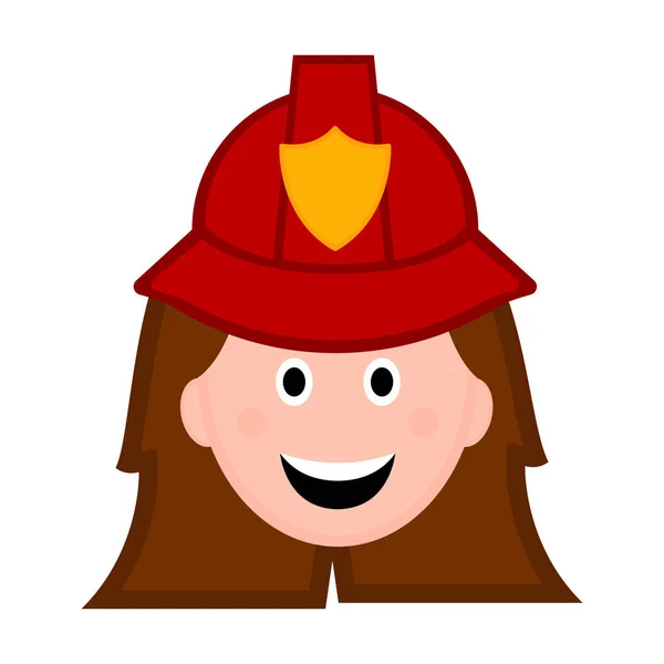 Aislado mujer bombero avatar — Archivo Imágenes Vectoriales