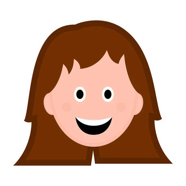 Menina feliz avatar — Vetor de Stock