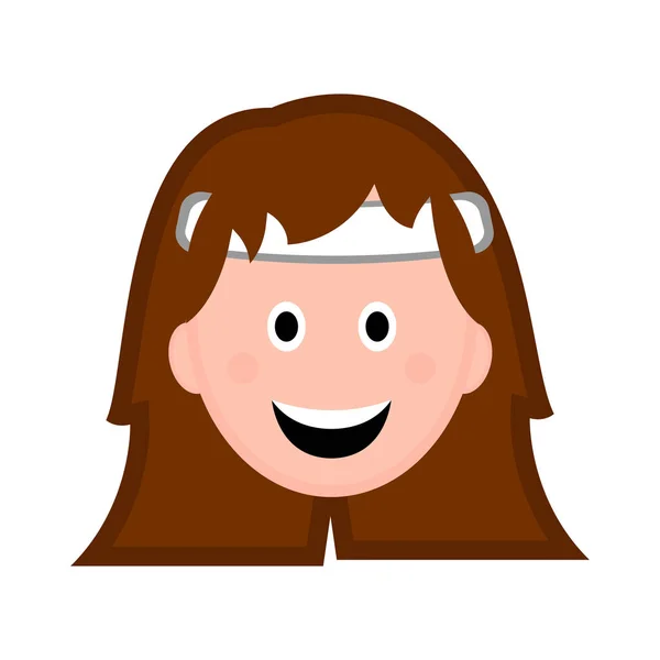 Mutlu kız avatar — Stok Vektör
