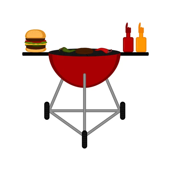Isolée icône barbecue grill — Image vectorielle