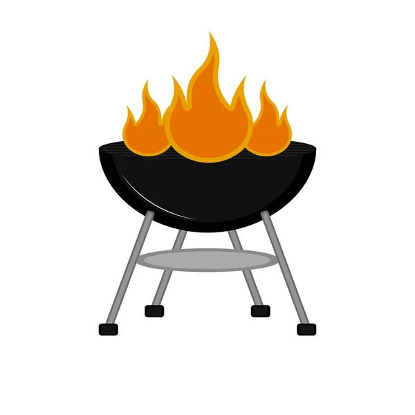 独立烧烤烤架图标 — 图库矢量图片