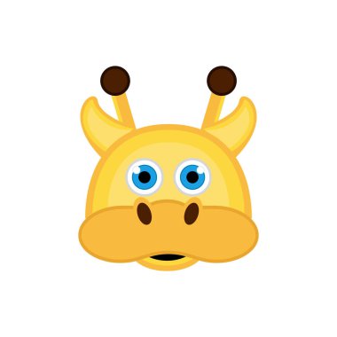 İzole sevimli zürafa avatar