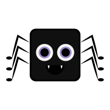 Şirin halloween örümcek çizgi film karakteri