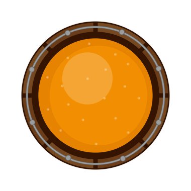 Ahşap bira varil üstten görünüm