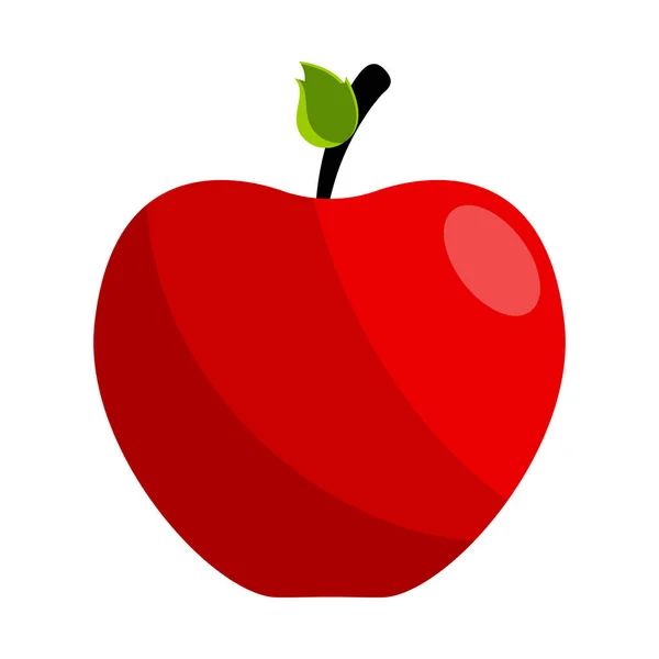 Icono de manzana roja aislada — Vector de stock