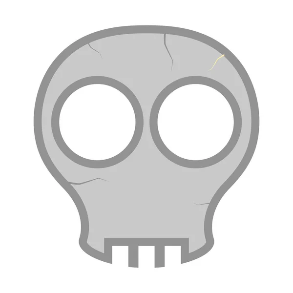 Képregény koponya fej ikon — Stock Vector