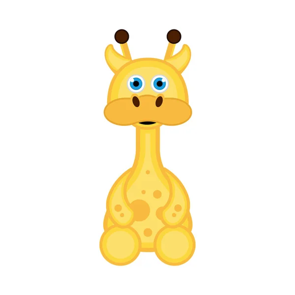 Geïsoleerde schattig giraffe pictogram — Stockvector