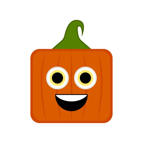 Mignon personnage de dessin animé de citrouille halloween — Image vectorielle