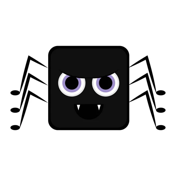 Carino halloween spider personaggio dei cartoni animati — Vettoriale Stock