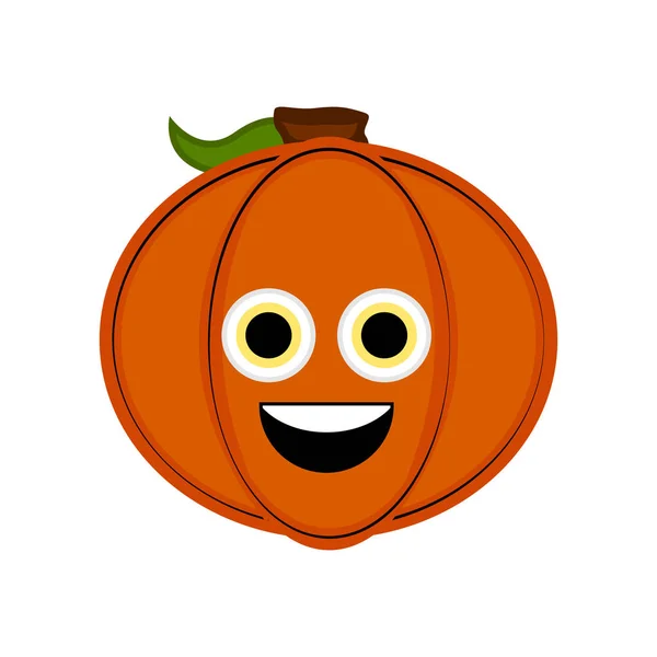 Mignon personnage de dessin animé de citrouille halloween — Image vectorielle