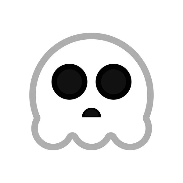 Carino Halloween fantasma personaggio dei cartoni animati — Vettoriale Stock