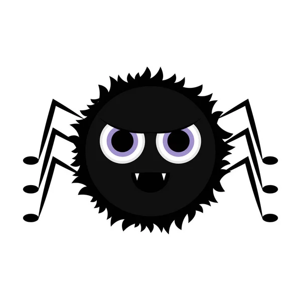 Carino halloween spider personaggio dei cartoni animati — Vettoriale Stock