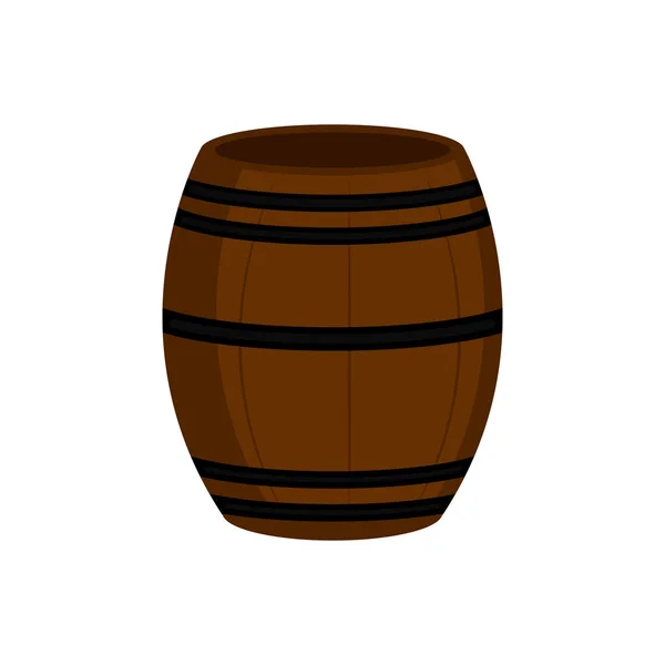Isolated wooden beer barrel icon — Stock Vector