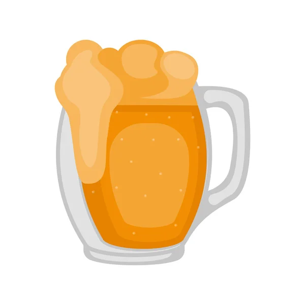 Icona tazza di birra isolata — Vettoriale Stock