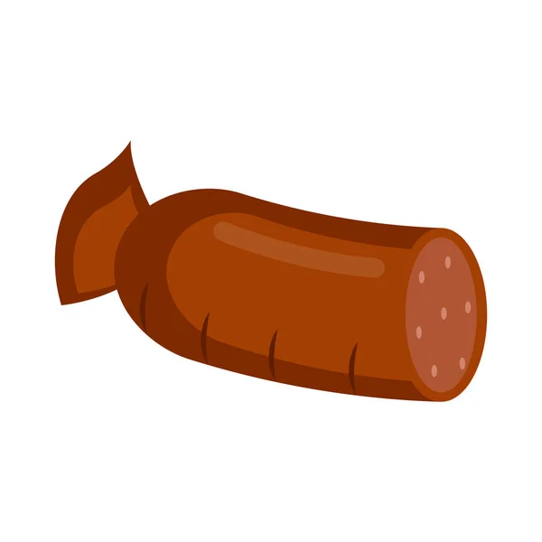 Isolated cut sausage icon — Stock Vector