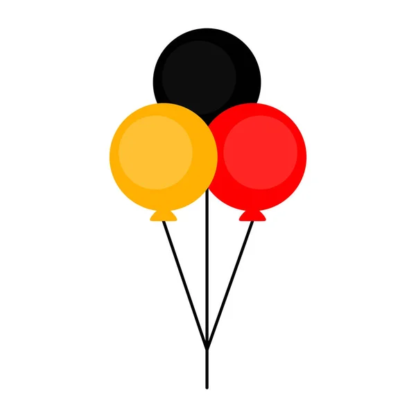 Flag of Germany on party balloons — Stock Vector