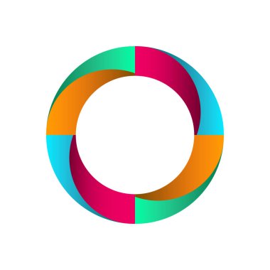 İzole takım çalışması iş logo