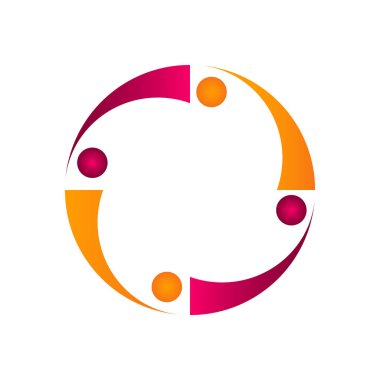 İzole takım çalışması iş logo