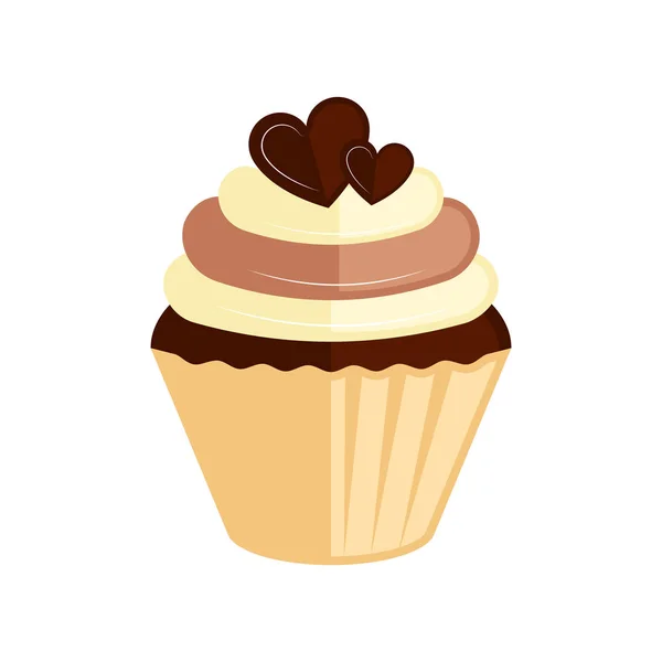 Icono de cupcake de color aislado — Archivo Imágenes Vectoriales