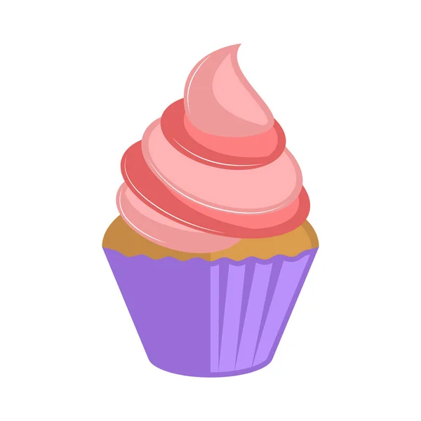 Απομονωμένη χρωματιστό cupcake εικονίδιο — Διανυσματικό Αρχείο