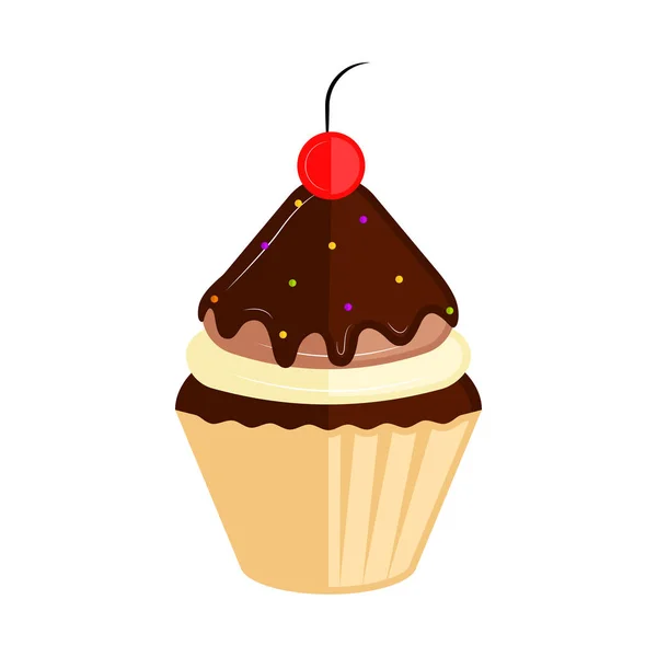 Isolierte farbige Cupcake-Ikone — Stockvektor