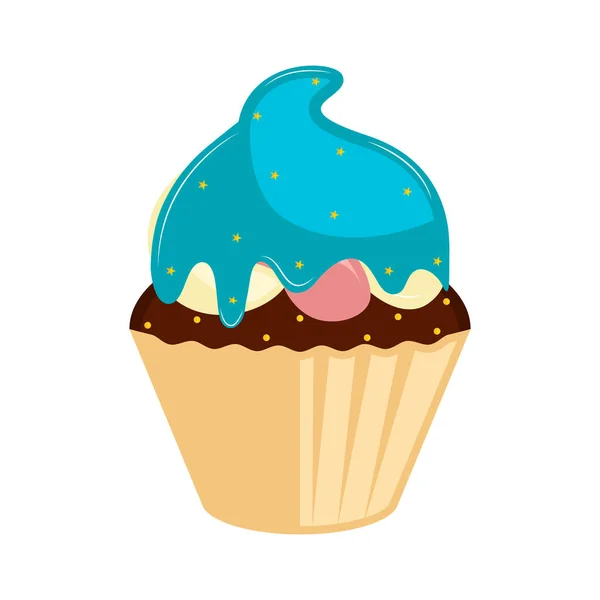 Isolierte farbige Cupcake-Ikone — Stockvektor