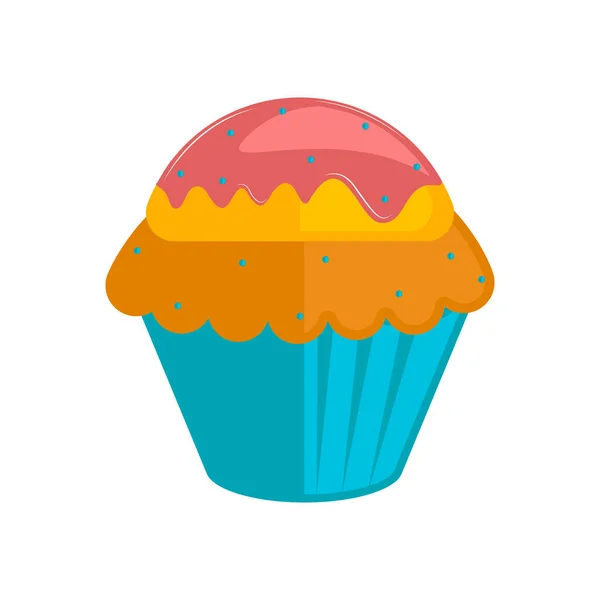 Isolierte farbige Cupcake-Ikone — Stockvektor