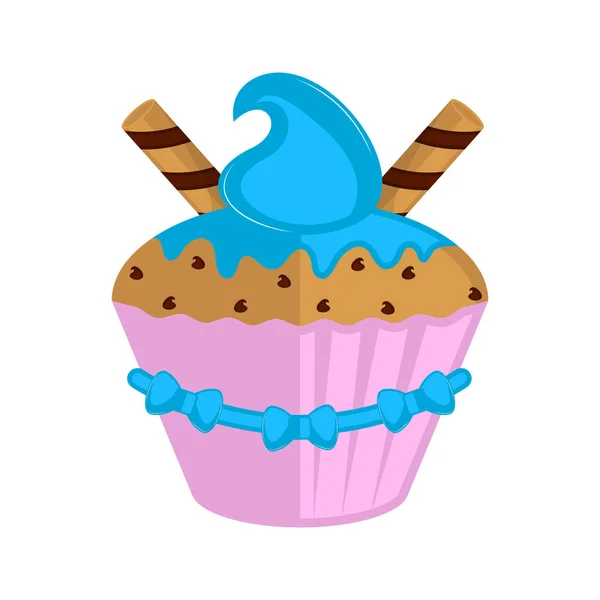 Isolato colorato icona cupcake — Vettoriale Stock