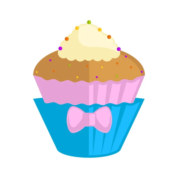 Elszigetelt színes cupcake ikon — Stock Vector