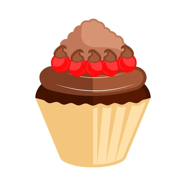 Isolierte farbige Cupcake-Ikone — Stockvektor