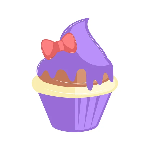 Elszigetelt színes cupcake ikon — Stock Vector