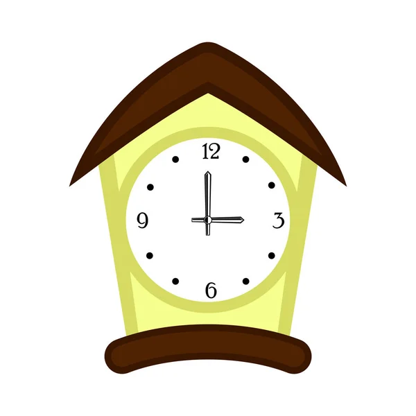 Icono de reloj de pared aislado — Vector de stock