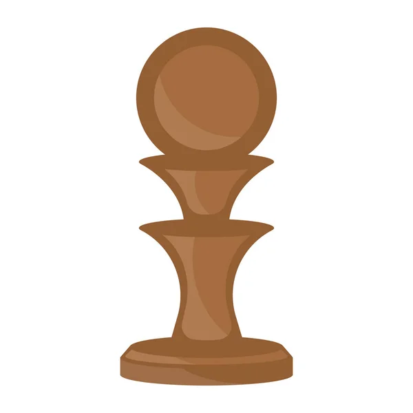 Ícone de peça de xadrez de peão isolado —  Vetores de Stock