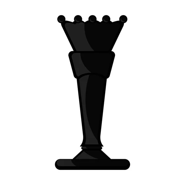 Icono de pieza de ajedrez reina aislada — Archivo Imágenes Vectoriales