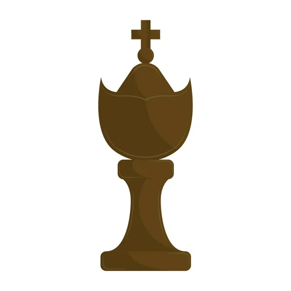 격리 된 킹 체스 조각 아이콘 — 스톡 벡터