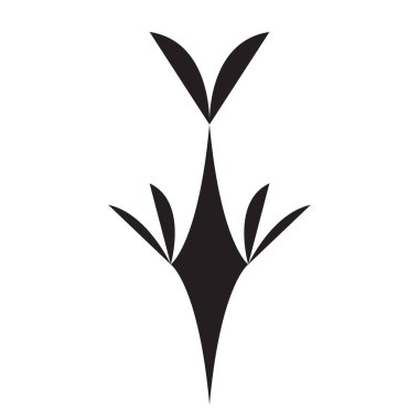 İzole soyut ağaç simgesiyle