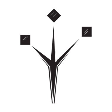 İzole soyut ağaç simgesiyle