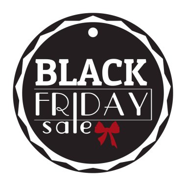 Isolatted siyah Cuma etiket