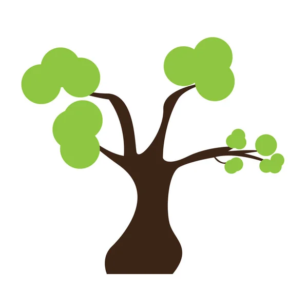 Isolée icône de l'arbre abstrait — Image vectorielle