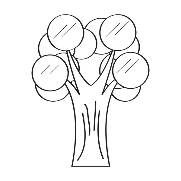 Isolée icône de l'arbre abstrait — Image vectorielle