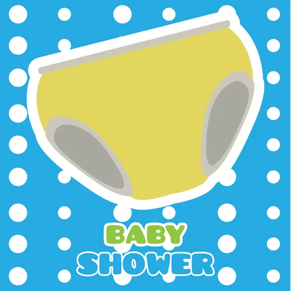 Baby shower card with underwear — Stock Vector