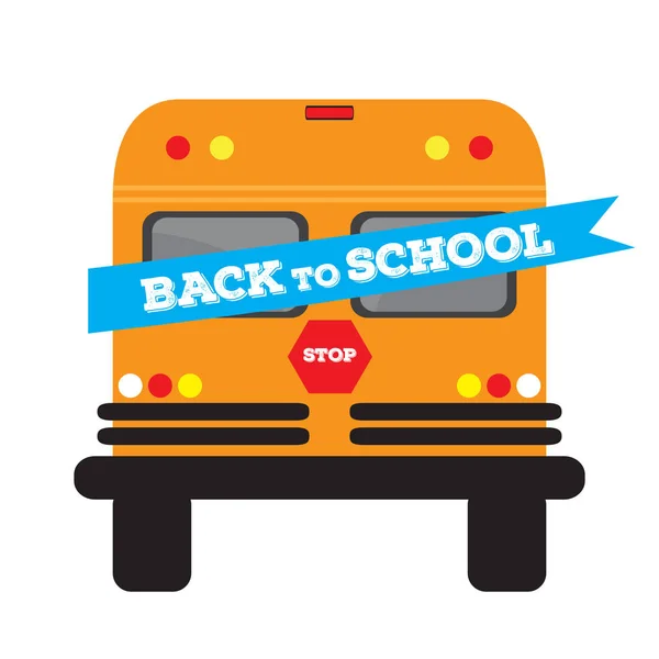 Schulbus. zurück zum Schulkonzeptbild — Stockvektor