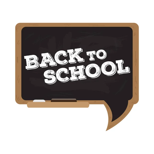 Isolated blackboard. Back to school concept image — Stock Vector