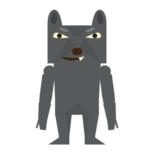 Cute postać z kreskówki wilkołaka halloween — Wektor stockowy