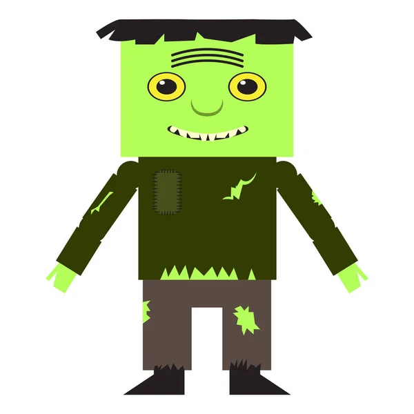 Cute halloween zombie cartoon character — Stock Vector