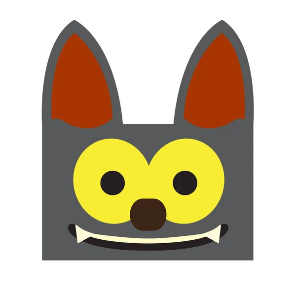 Happy halloween cartoon bat avatar — Stock Vector