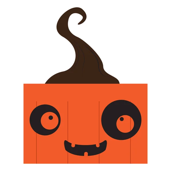 Happy halloween tecknad pumpa monster avatar — Stock vektor